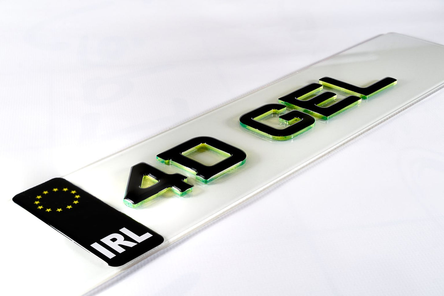 π₯4D NEON GREEN GEL NUMBER PLATES 50mm