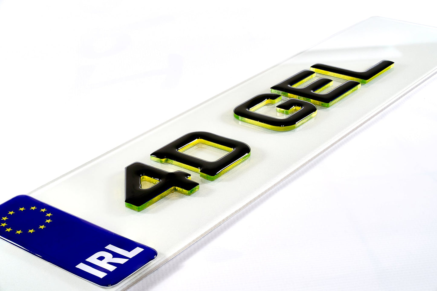 π₯4D NEON YELLOW GEL NUMBER PLATES 50mm