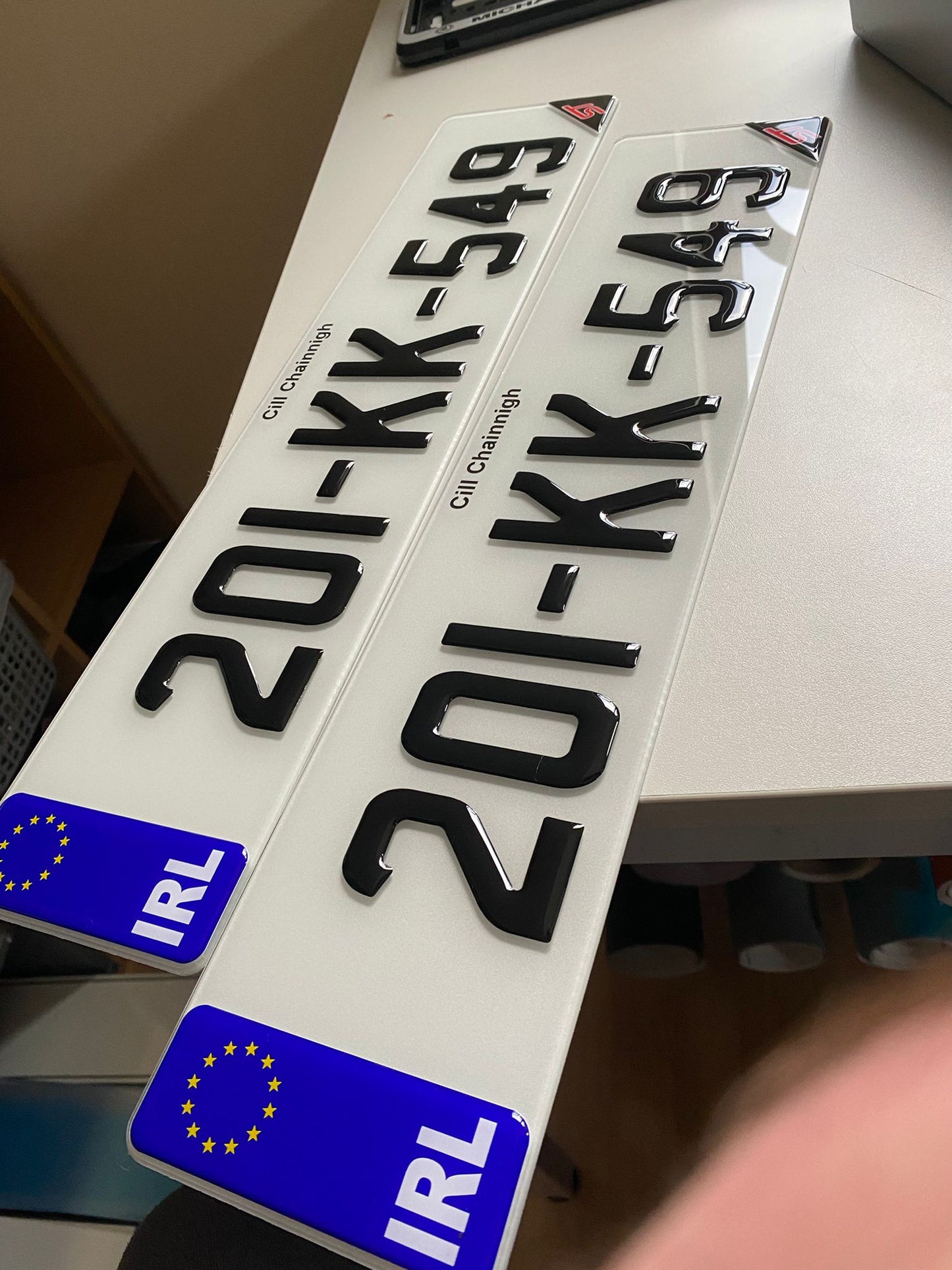 🔥3D BLACK GEL NUMBER PLATES 70mm