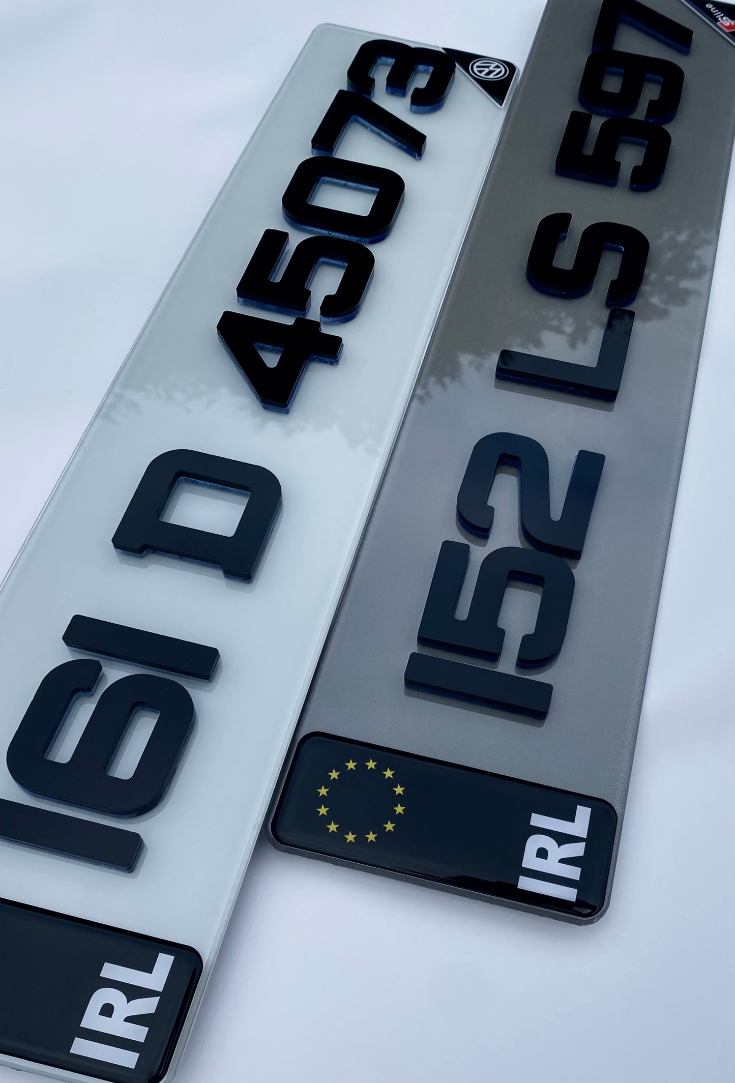 π₯ 4D NEON BLUE ACRYLIC TOP NUMBER PLATES 50mm