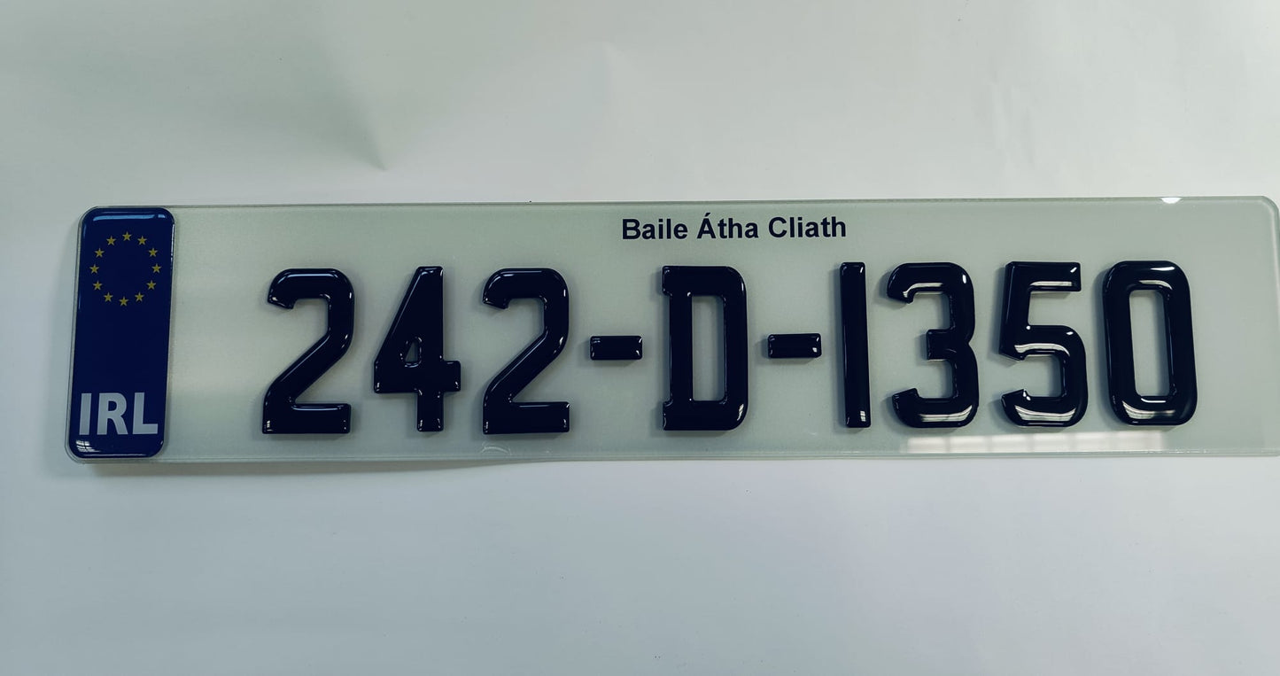 π₯ 4D BLACK ACRYLIC & BLACK GEL NUMBER PLATES 70mm