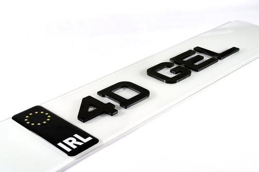 4D BLACK GEL NUMBER PLATES 50mm