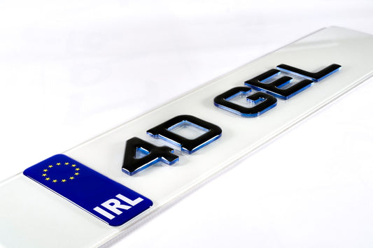 🔥 4D NEON BLUE GEL NUMBER PLATES 50mm