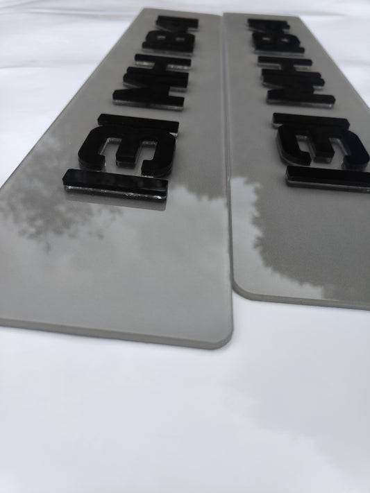 🔥4D CRYSTAL ACRYLIC TOP NUMBER PLATES 50mm