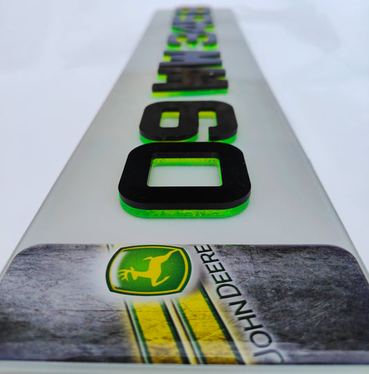 🔥 4D NEON GREEN ACRYLIC TOP NUMBER PLATES 50mm