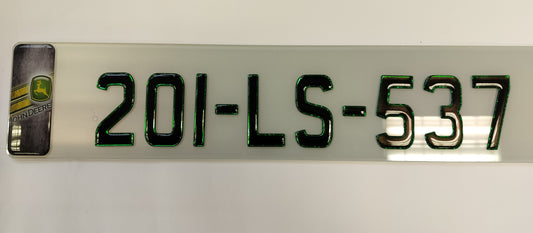 🔥3D GREEN OUTLINE GEL NUMBER PLATE 70mm