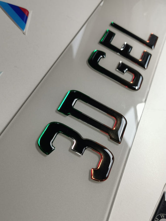 🔥3D IRELAND OUTLINE GEL NUMBER PLATE 50mm