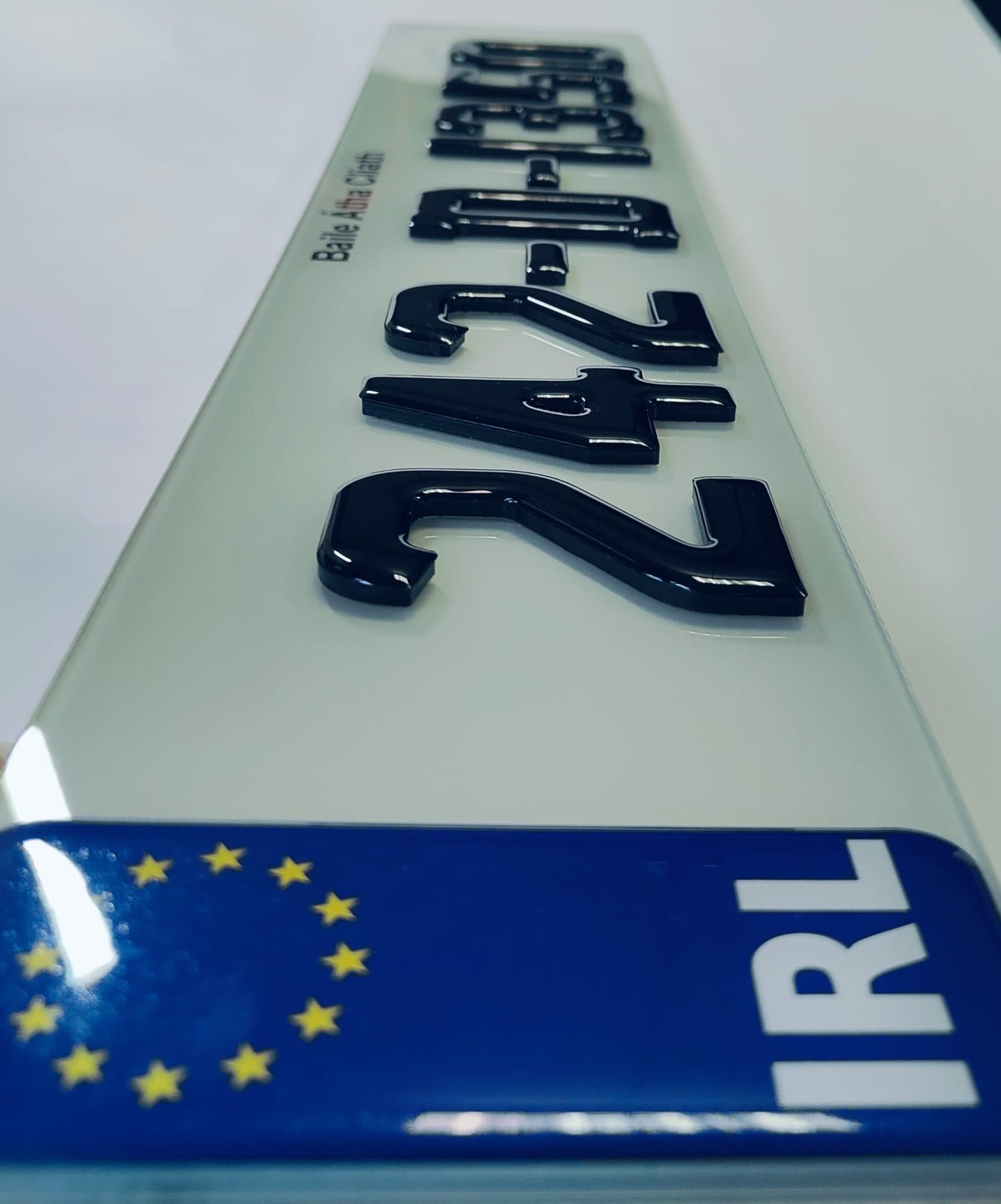🔥 4D BLACK ACRYLIC & BLACK GEL NUMBER PLATES 70mm