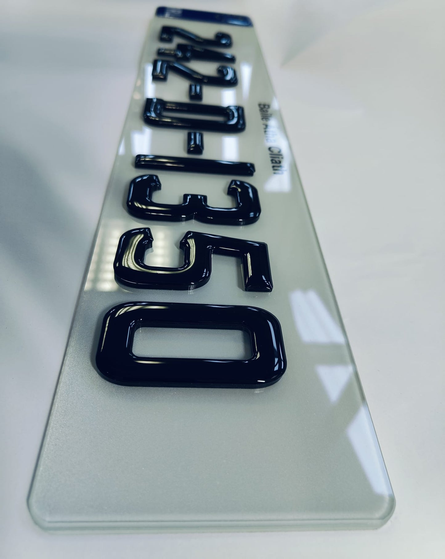 🔥 4D BLACK ACRYLIC & BLACK GEL NUMBER PLATES 70mm