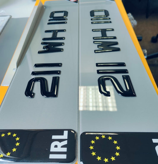 🔥 3D GEL METRO STYLE NUMBER PLATES 50mm