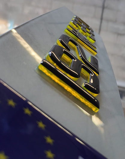 🔥4D NEON YELLOW GEL NUMBER PLATES 50mm