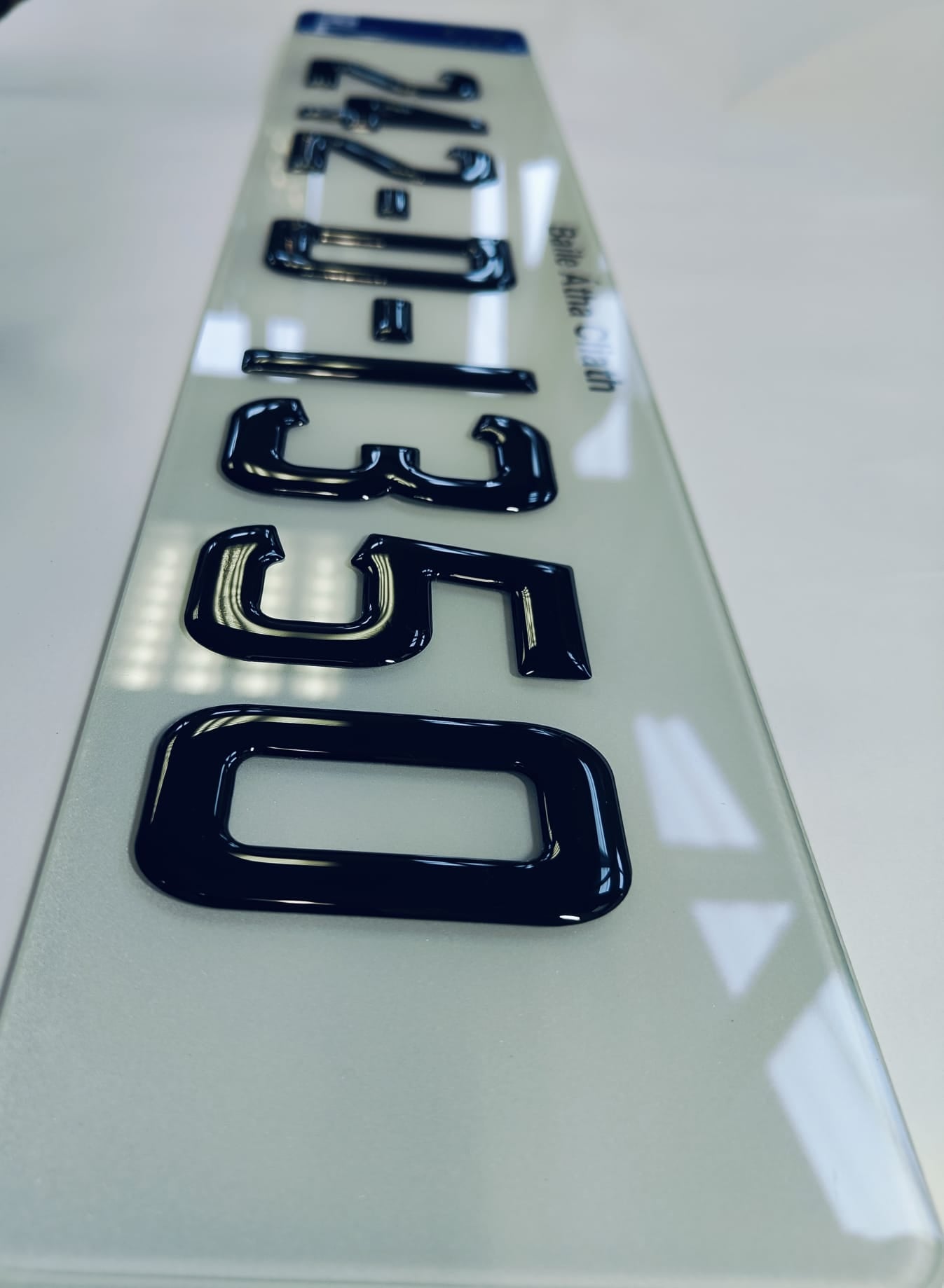 🔥3D BLACK GEL NUMBER PLATES 70mm