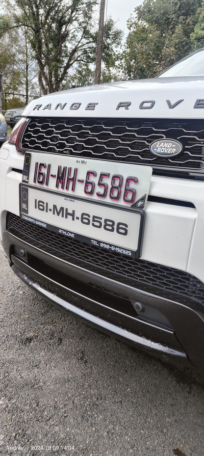 🔥 4D BLACK ACRYLIC & PINK GLITTER OUTLINE NUMBER PLATES 70mm
